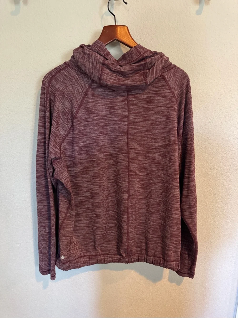Lululemon Rulu Healthy Heart Pullover lI Heathered Bordeaux Drama 12